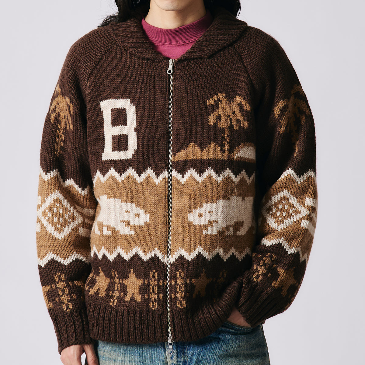 Zip Up Cowichan Cardigan BR-25451 – BARNS OUTFITTERS (バーンズ