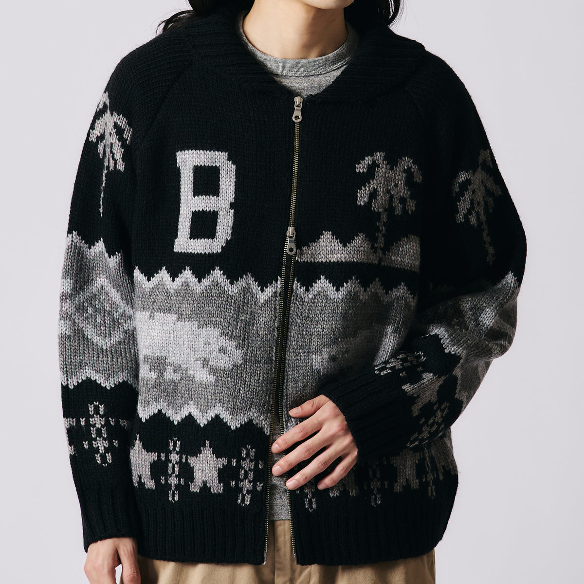 Zip Up Cowichan Cardigan BR-25451 – BARNS OUTFITTERS (バーンズ