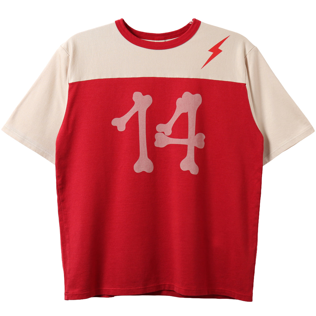 Cotton Rayon Football S/S Print T-shirt 【BONE】BR-26204 – BARNS