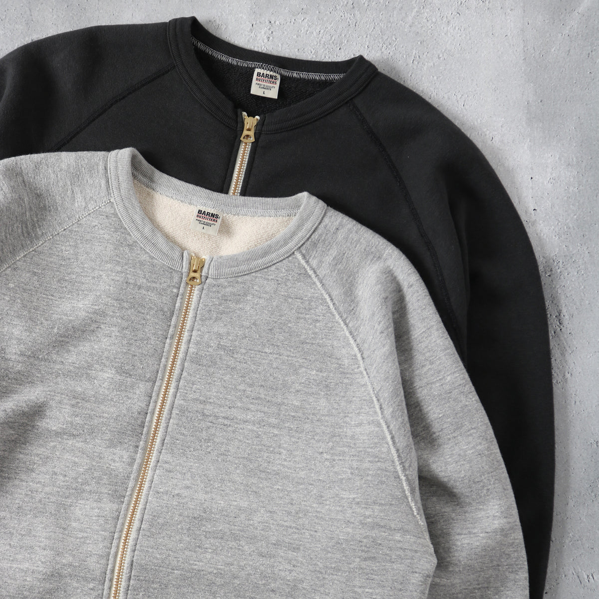 STANDARD” TSURIAMI Crewneck Zip Up Cardigan BR-1053 – BARNS