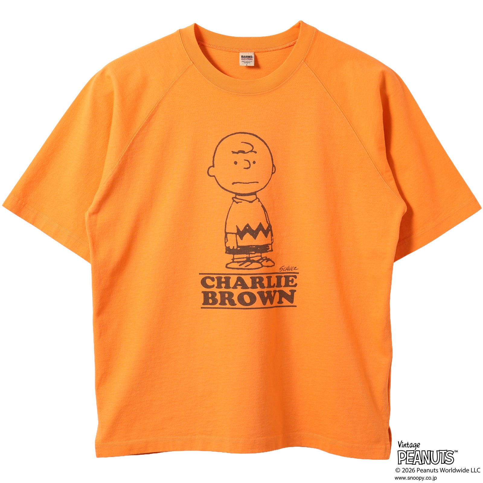 CHARLIE BROWN】Raglan S/S Print T-shirt【Special Item】BR-26216