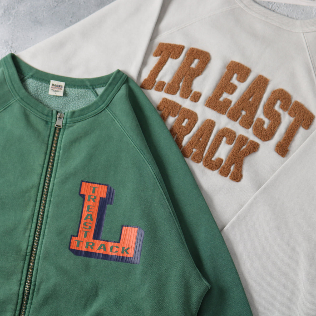 Pigment Dye】Athletic Zip Up Print Cardigan【T.R.EAST TRACK】BR