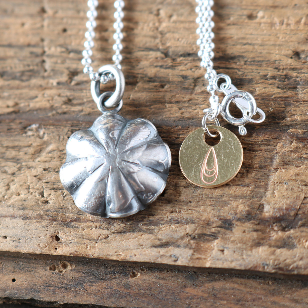 Button Works】Mercury Dime Coin Apollo Concho Necklace BW-0149