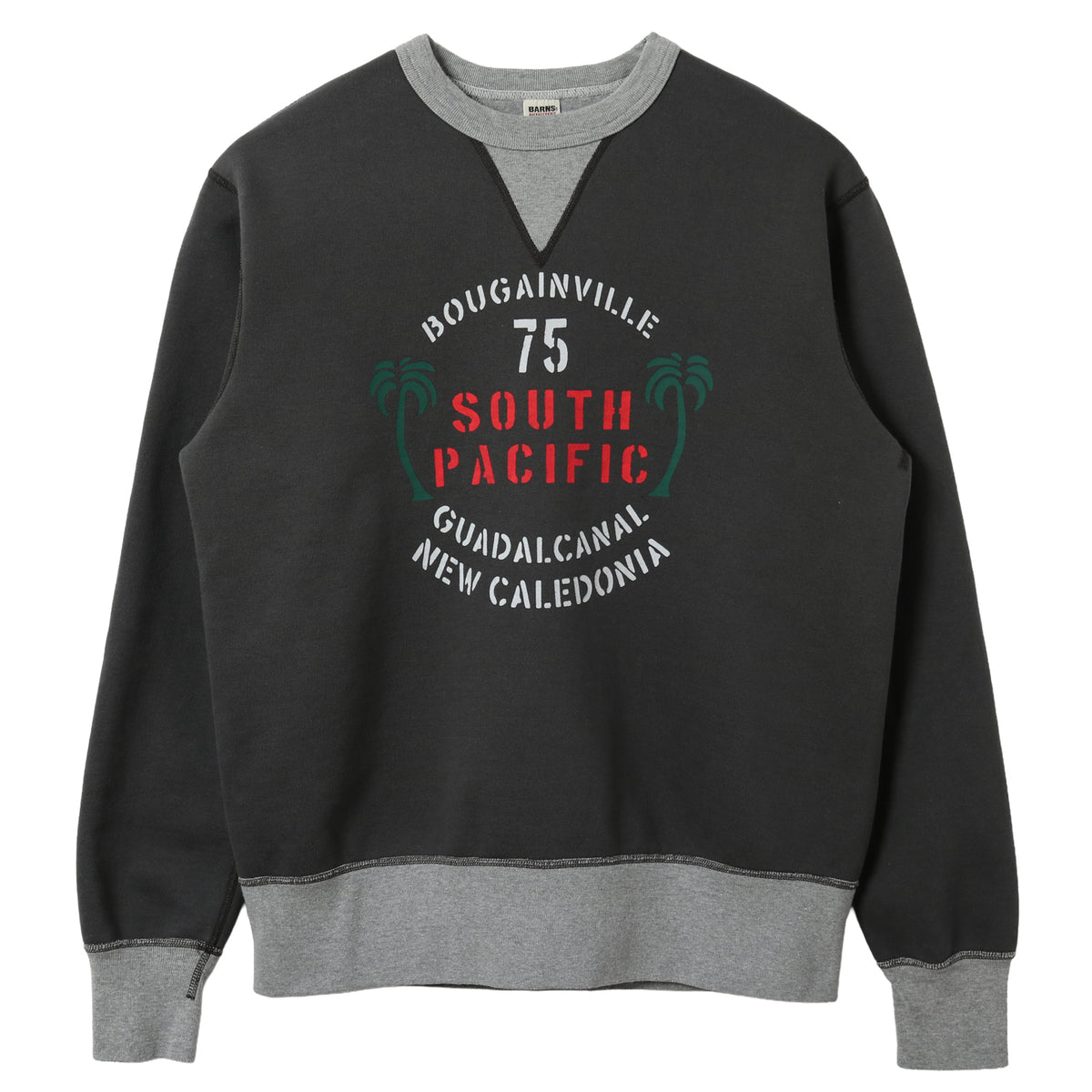 Brunt CONTINUE B/C CENTER 右 コンティニュー タン 30/7 COZUN Switching Rib Sweatshirt【SOUTH PACIFIC】BR-25359