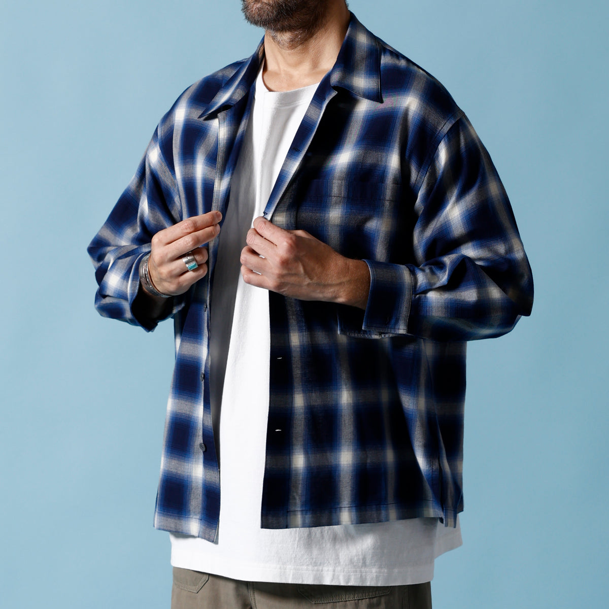 Ombre Check Shirt BR-24140 – BARNS OUTFITTERS (バーンズ ...