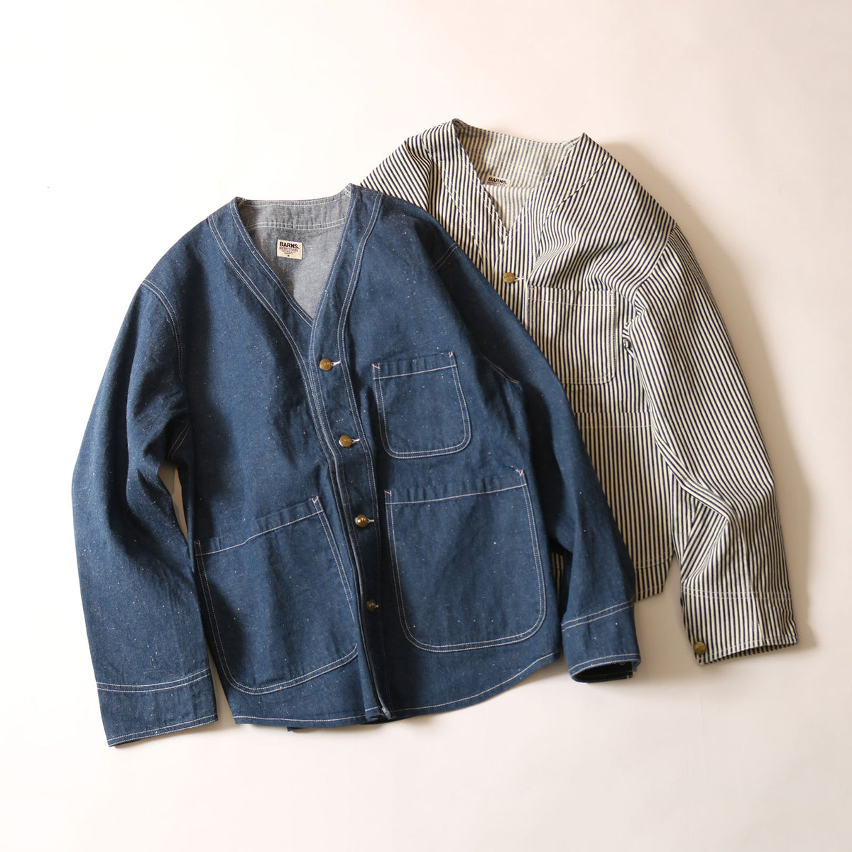 70's NOCOLLAR COVERALL JACKET – BARNS OUTFITTERS (バーンズ