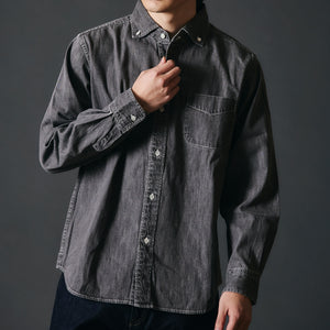 
                  
                    画像をギャラリービューアにロードします8oz Denim Wide Spread Collar B.D. L/S Shirt BR-25338
                  
                