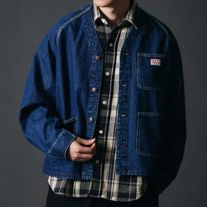 
                  
                    画像をギャラリービューアにロードしますBARNS OUTFITTERS × BIGMAC Denim Engineer Jacket【Collaboration】BR-25370
                  
                