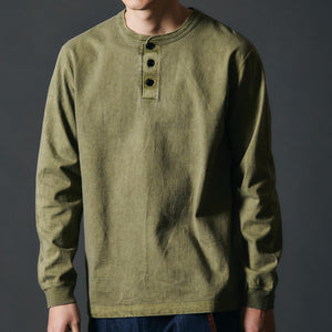 
                  
                    画像をギャラリービューアにロードします【2025 Seasonal Color】“STANDARD” 14/- COZUN ヘンリーネック  ロング Tシャツ【Pigment Dye】BR-3044PG
                  
                