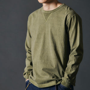 
                  
                    画像をギャラリービューアにロードします【2025 Seasonal Color】“STANDARD” 14/- COZUN 両Vガゼット クルーネック ロング Tシャツ【Pigment Dye】BR-3043PG
                  
                