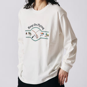 
                  
                    画像をギャラリービューアにロードします16/- HOT-SHOT Print L/S T-shirt 【Keep On Flying】BR-25423
                  
                