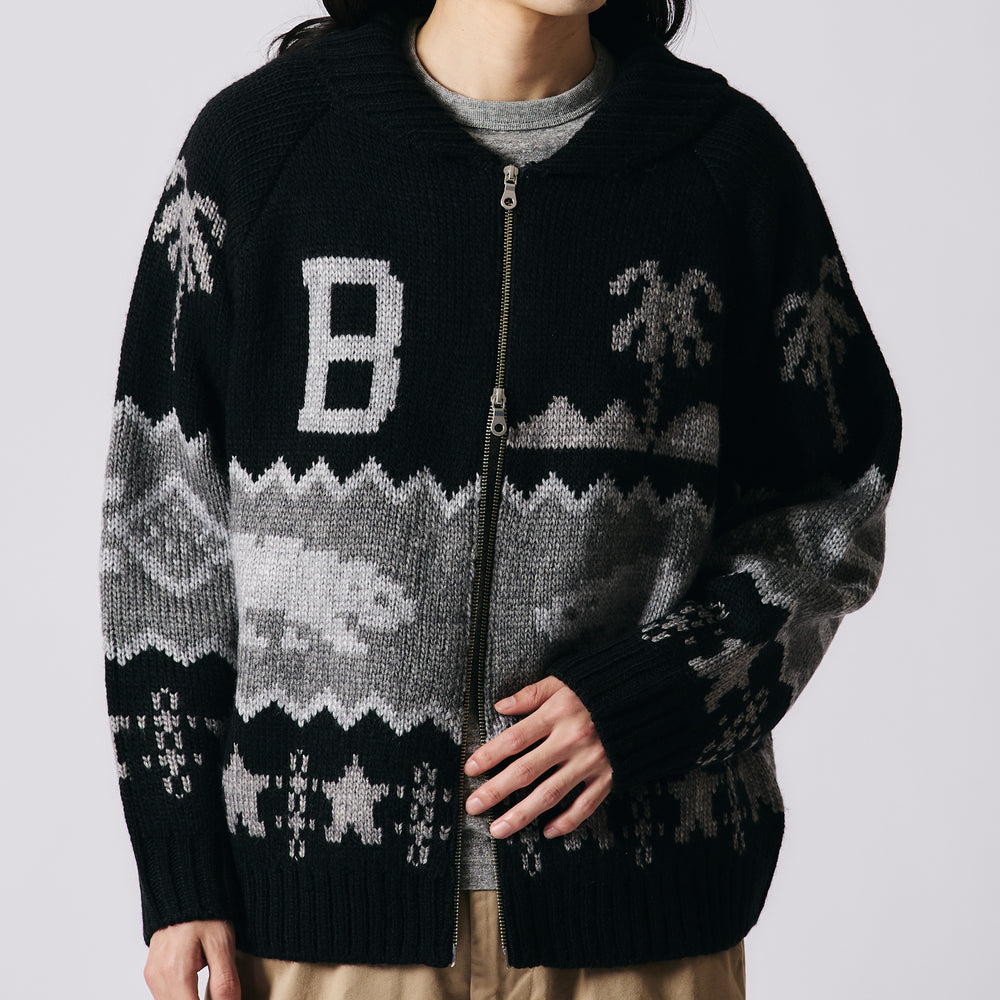 
                  
                    画像をギャラリービューアにロードしますZip Up Cowichan Cardigan BR-25451
                  
                