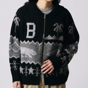 
                  
                    画像をギャラリービューアにロードしますZip Up Cowichan Cardigan BR-25451
                  
                