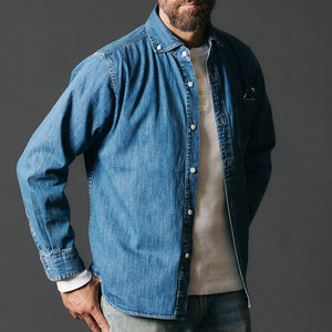 
                  
                    画像をギャラリービューアにロードしますWide Spread Collar B.D. 8oz Denim Shirt BR-24422
                  
                