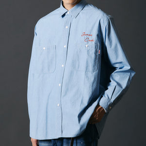 
                  
                    画像をギャラリービューアにロードしますBARNS OUTFITTERS × BIGMAC Chambray L/S Shirt【Collaboration】BR-25190
                  
                