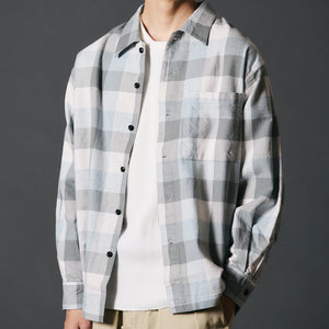 
                  
                    画像をギャラリービューアにロードしますIndigo Cotton Faded Check Shirt 【Shuttle notes】BR-25139
                  
                