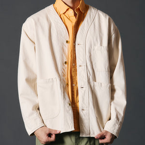 
                  
                    画像をギャラリービューアにロードします70&amp;#39;s No Collar Coverall Jacket BR-25125
                  
                