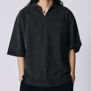 
                  
                    画像をギャラリービューアにロードします【BIG COZUN】14/- COZUN Skipper Neck Half Sleeves Polo T-Shirt【Button Works】BR-25209
                  
                