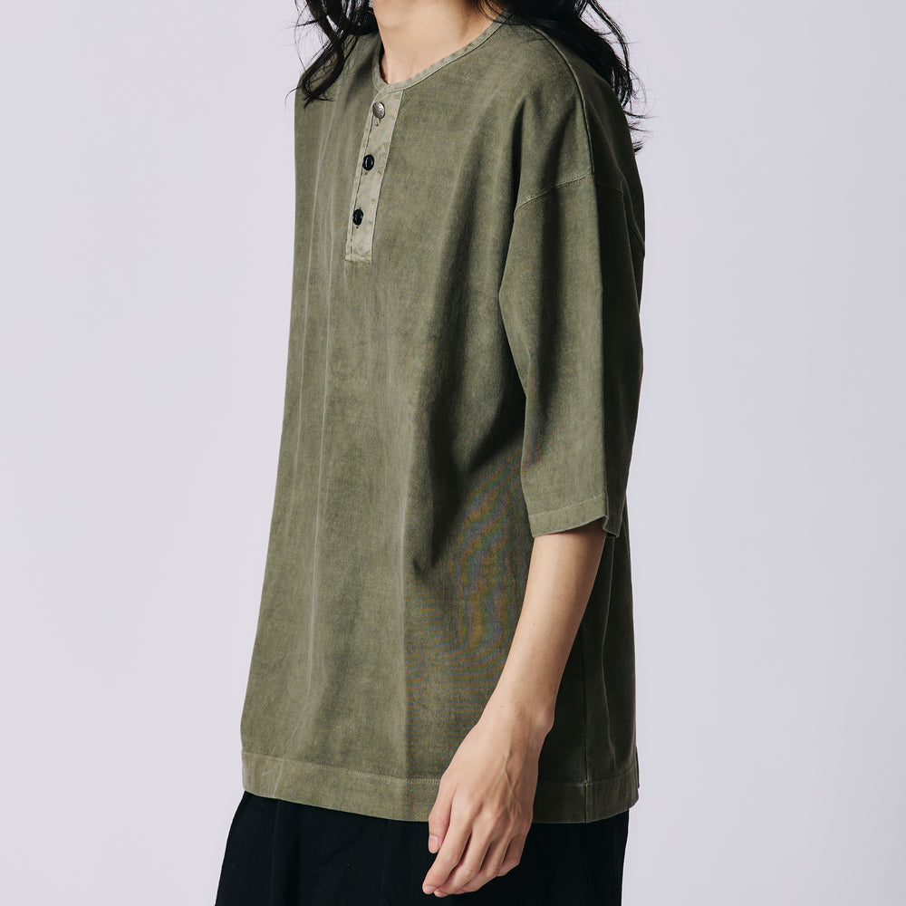 
                  
                    画像をギャラリービューアにロードします【BIG COZUN】14/- COZUN Native Concho Work Henley Neck T-Shirt【Button Works】BR-25207
                  
                