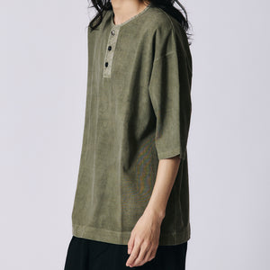 
                  
                    画像をギャラリービューアにロードします【BIG COZUN】14/- COZUN Native Concho Work Henley Neck T-Shirt【Button Works】BR-25207
                  
                