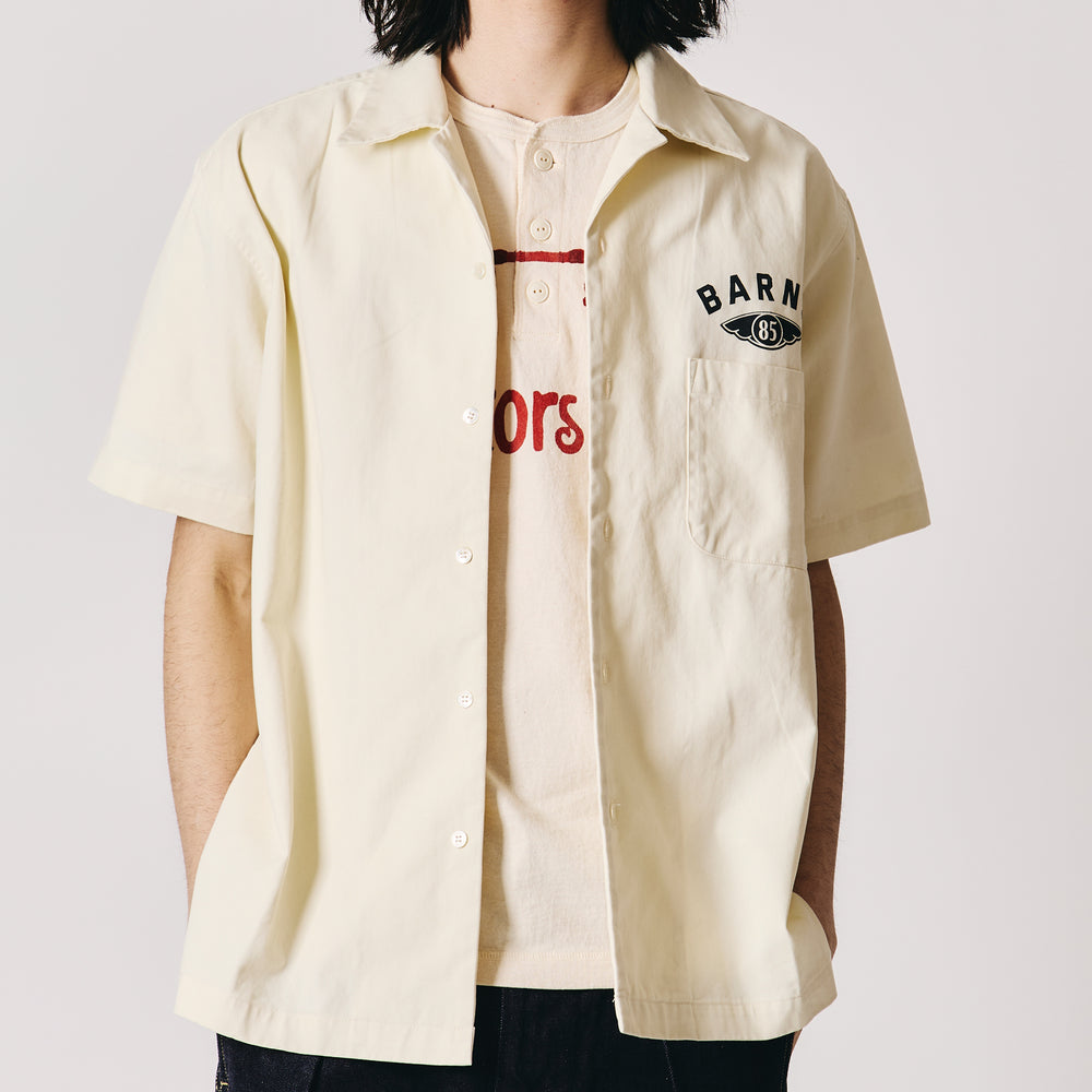 Heavy Twill Cotton Bowling Shirt【Flying Wheel】BR-26202 – BARNS