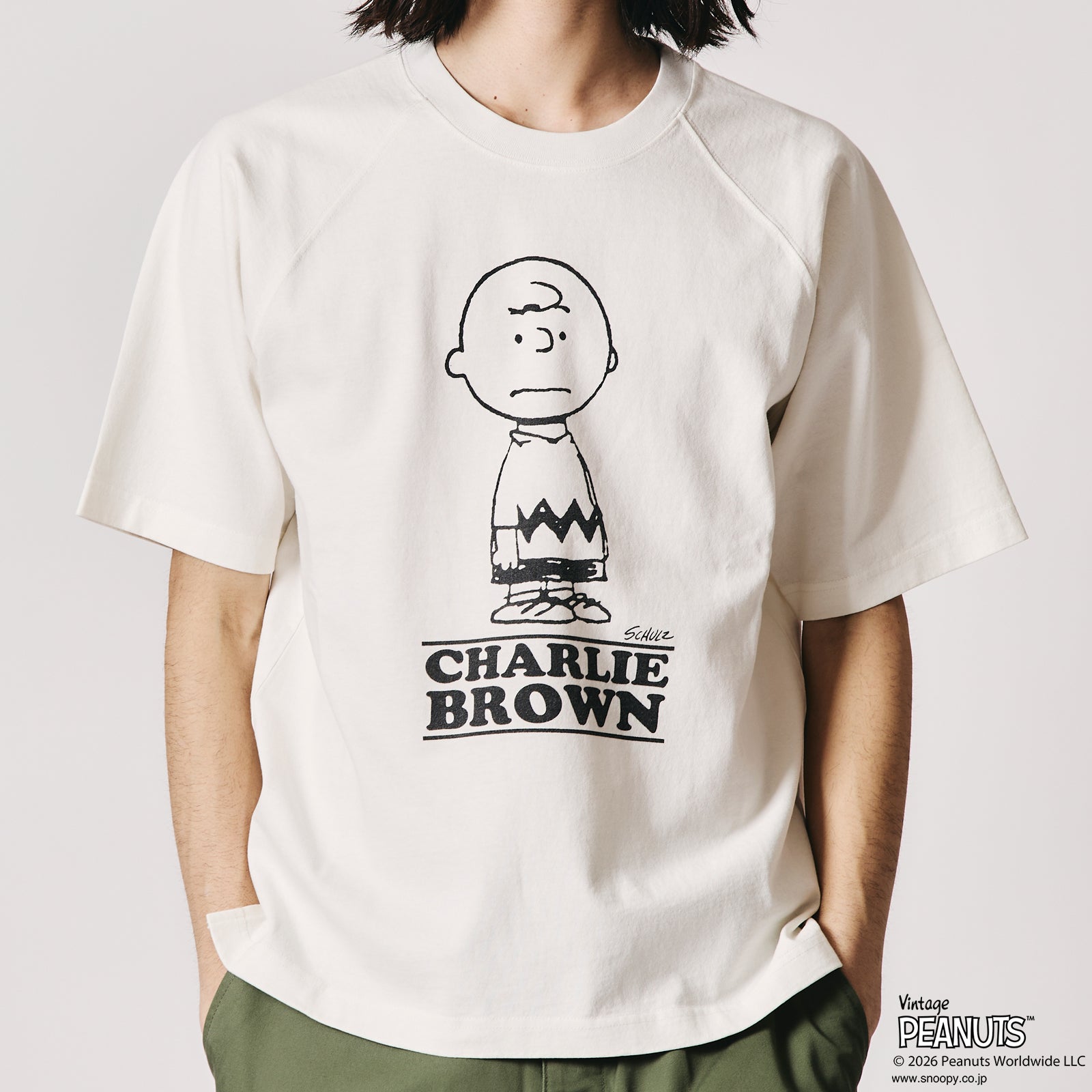 CHARLIE BROWN】Raglan S/S Print T-shirt【Special Item】BR-26216