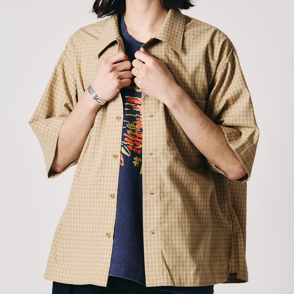 Fade Mini Ombre Check S/S Shirt 【Shuttle notes】BR-26245 – BARNS