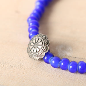 Button Works】White Hearts Anklet【Blue Beads】BW-0194 – BARNS