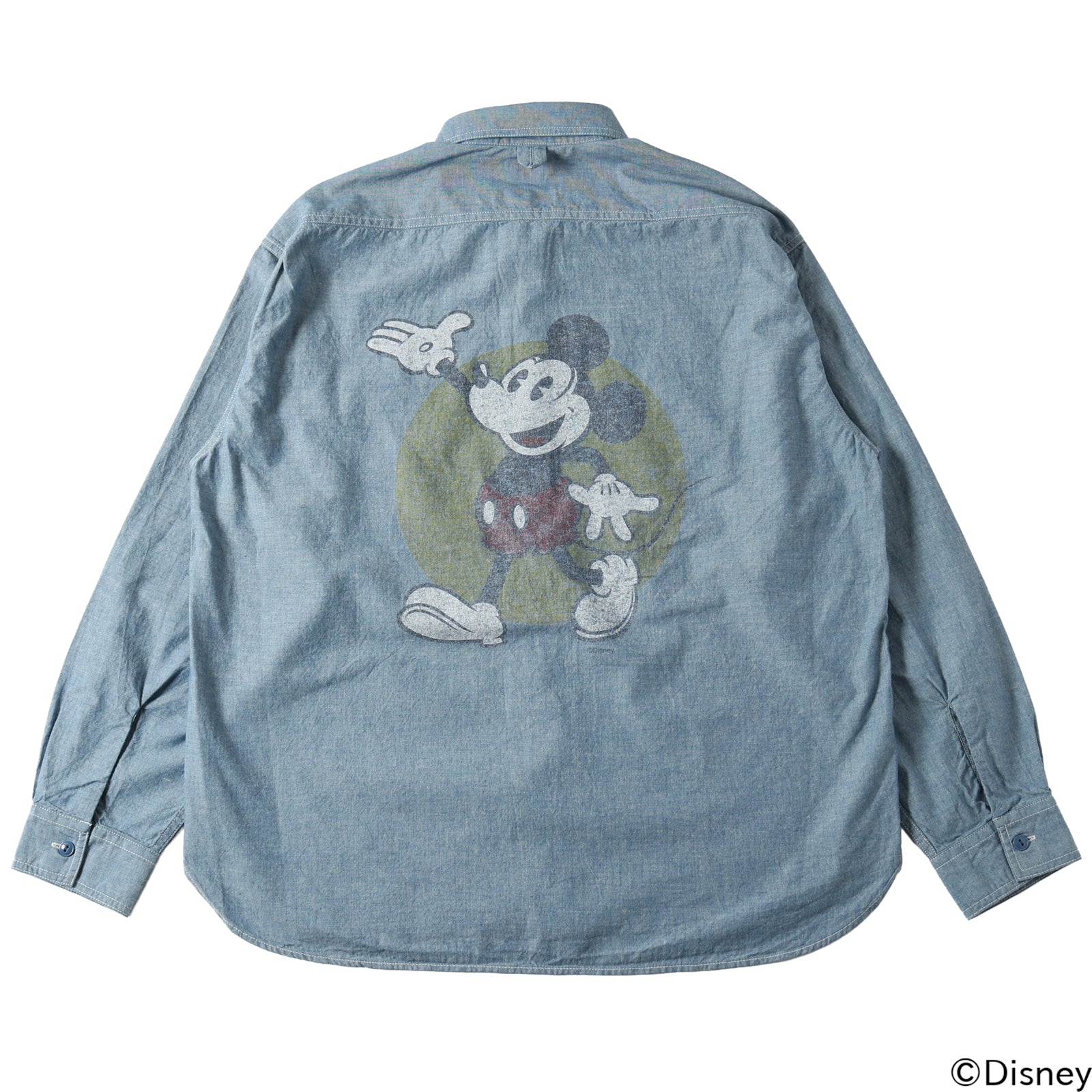 Mickey Mouse】40's Indigo Naval L/S Shirt【Special Item】BR-25340