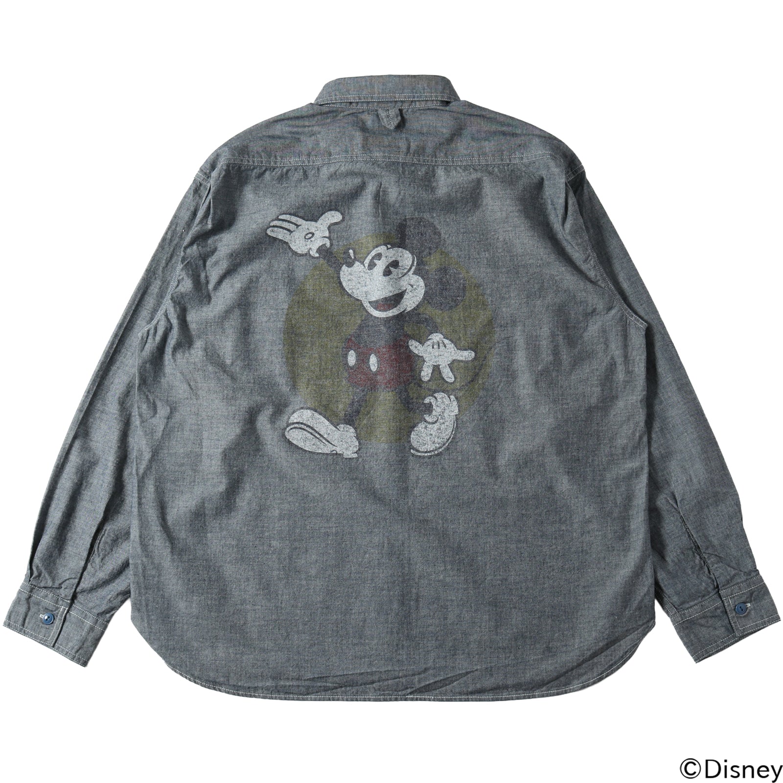 Mickey Mouse】40's Indigo Naval L/S Shirt【Special Item】BR-25340