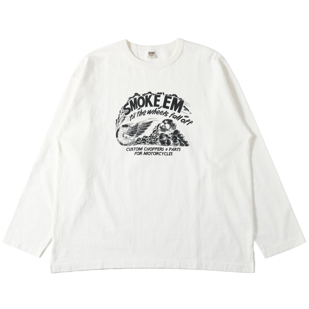 
                  
                    画像をギャラリービューアにロードします10/- 90&amp;#39;s Heavy Weight L/S Print T-shirt【SMOKE &amp;#39;EM】BR-25331
                  
                