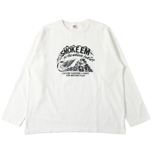 
                  
                    画像をギャラリービューアにロードします10/- 90&amp;#39;s Heavy Weight L/S Print T-shirt【SMOKE &amp;#39;EM】BR-25331
                  
                