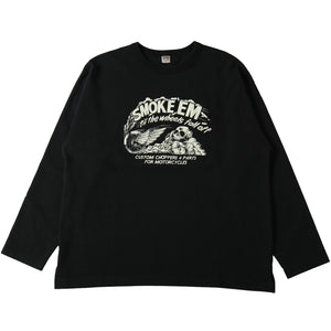 
                  
                    画像をギャラリービューアにロードします10/- 90&amp;#39;s Heavy Weight L/S Print T-shirt【SMOKE &amp;#39;EM】BR-25331
                  
                