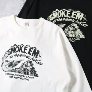 
                  
                    画像をギャラリービューアにロードします10/- 90&amp;#39;s Heavy Weight L/S Print T-shirt【SMOKE &amp;#39;EM】BR-25331
                  
                
