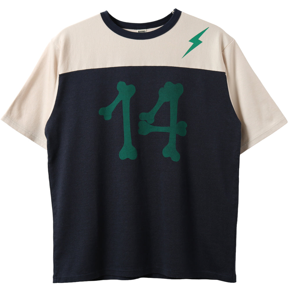 Cotton Rayon Football S/S Print T-shirt 【BONE】BR-26204 – BARNS