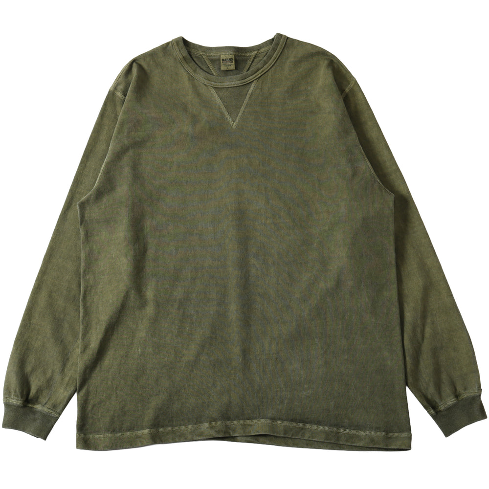 
                  
                    画像をギャラリービューアにロードします【2025 Seasonal Color】“STANDARD” 14/- COZUN 両Vガゼット クルーネック ロング Tシャツ【Pigment Dye】BR-3043PG
                  
                