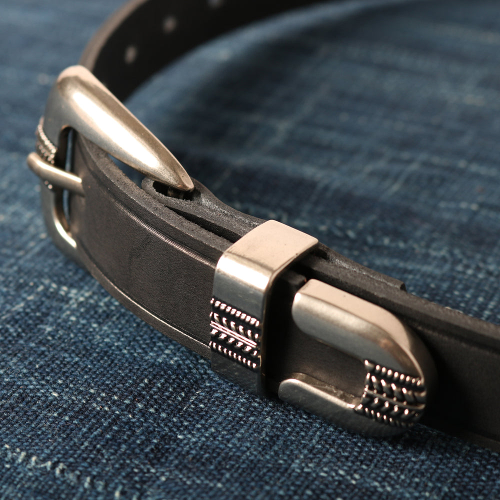 姫路レザー】25mm Leather Western Buckle Belt LE-4349 – BARNS