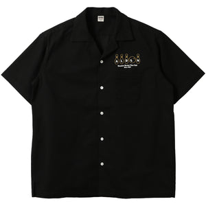 BARNS OUTFITTERS ボウリングシャツ 黒 Heavy Twill Cotton Bowling Shirt【ALDEN】BR-26201 – BARNS