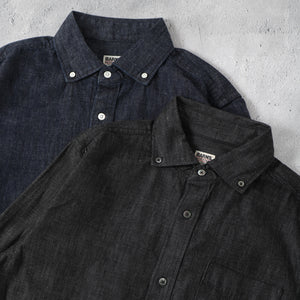
                  
                    画像をギャラリービューアにロードします8oz Denim Wide Spread Collar B.D. L/S Shirt BR-25338
                  
                