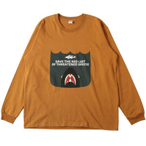 
                  
                    画像をギャラリービューアにロードします16/- HOT-SHOT Print L/S T-shirt 【SAVE THE RED LIST】BR-25422
                  
                
