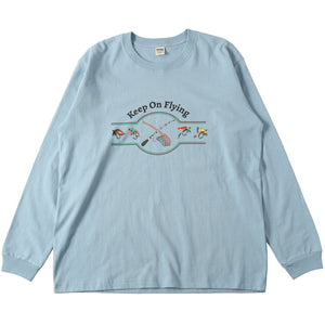 
                  
                    画像をギャラリービューアにロードします16/- HOT-SHOT Print L/S T-shirt 【Keep On Flying】BR-25423
                  
                