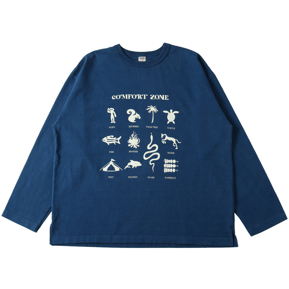 
                  
                    画像をギャラリービューアにロードします10/- 90&amp;#39;s Heavy Weight L/S Print T-shirt【COMFORT ZONE】BR-25406
                  
                