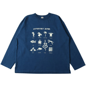 
                  
                    画像をギャラリービューアにロードします10/- 90&amp;#39;s Heavy Weight L/S Print T-shirt【COMFORT ZONE】BR-25406
                  
                