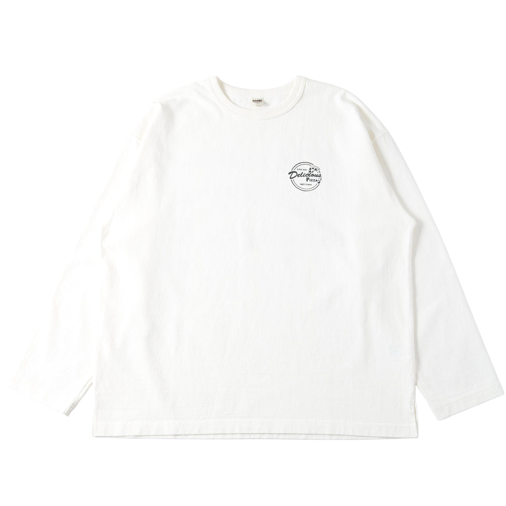 
                  
                    画像をギャラリービューアにロードします10/- 90&amp;#39;s Heavy Weight L/S Print T-shirt【Delicious PIZZA】BR-25407
                  
                