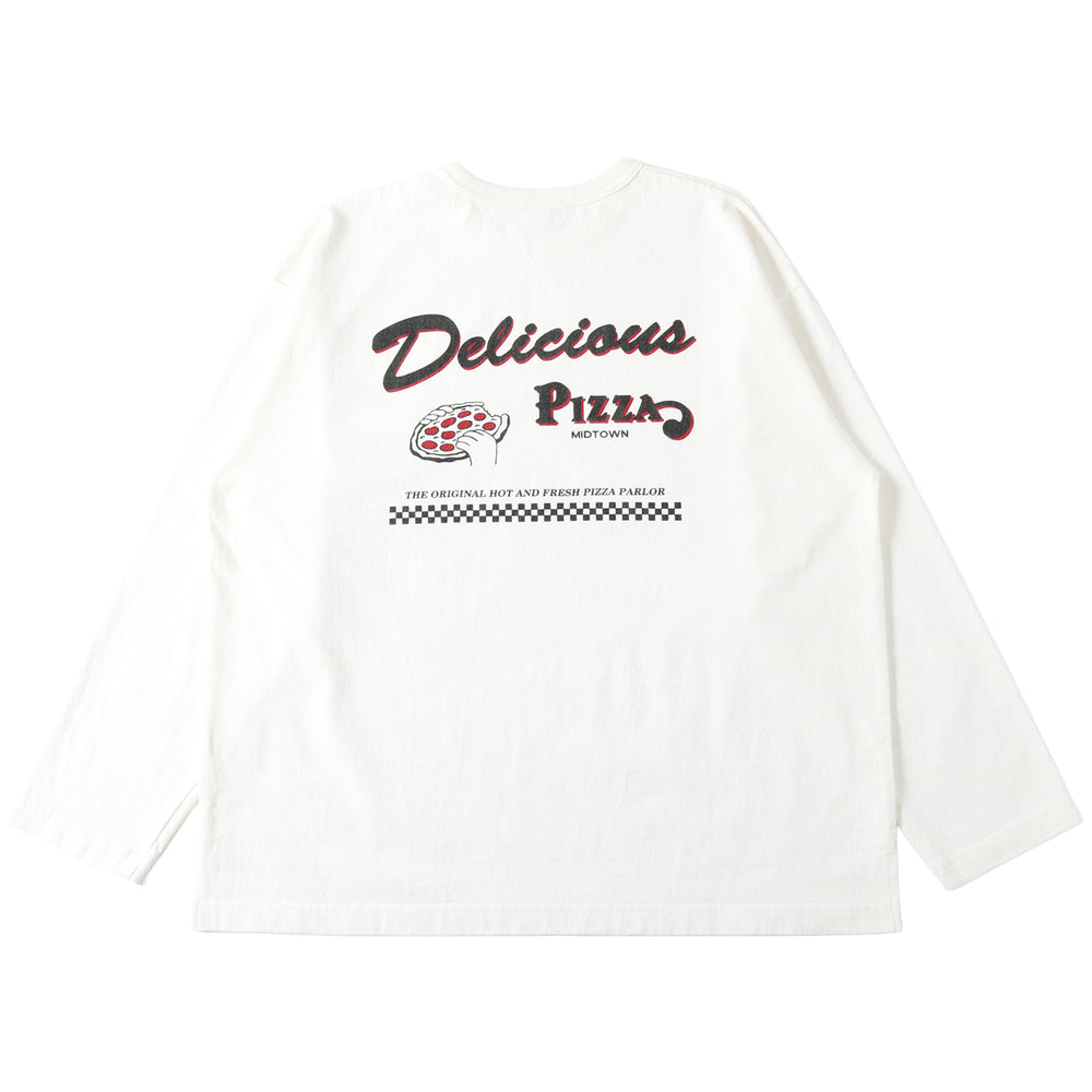 
                  
                    画像をギャラリービューアにロードします10/- 90&amp;#39;s Heavy Weight L/S Print T-shirt【Delicious PIZZA】BR-25407
                  
                