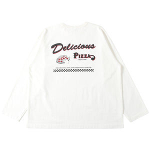 
                  
                    画像をギャラリービューアにロードします10/- 90&amp;#39;s Heavy Weight L/S Print T-shirt【Delicious PIZZA】BR-25407
                  
                