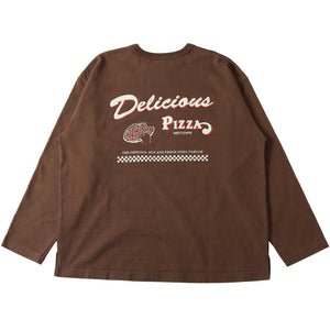 
                  
                    画像をギャラリービューアにロードします10/- 90&amp;#39;s Heavy Weight L/S Print T-shirt【Delicious PIZZA】BR-25407
                  
                