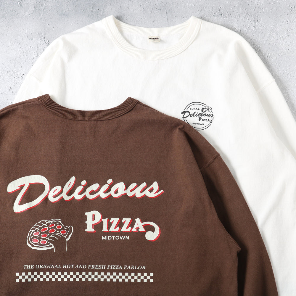 
                  
                    画像をギャラリービューアにロードします10/- 90&amp;#39;s Heavy Weight L/S Print T-shirt【Delicious PIZZA】BR-25407
                  
                