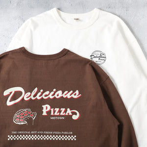 
                  
                    画像をギャラリービューアにロードします10/- 90&amp;#39;s Heavy Weight L/S Print T-shirt【Delicious PIZZA】BR-25407
                  
                