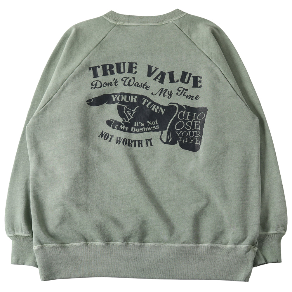 
                  
                    画像をギャラリービューアにロードします【Pigment Dye】G.O.A.T. Slub Sweatshirt【TRUE VALUE】BR-25414
                  
                